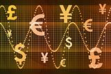 Gold World Currencies Business Abstract Background