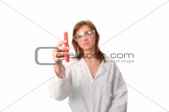 Lab technical performing an experiment