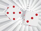 grunge background with vector dice, wallpaper