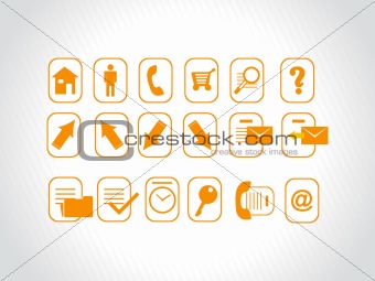 high quality orange web symbols