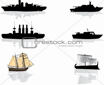 ships silhouettes