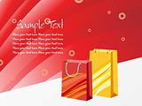 colorful shopping bags created for vector