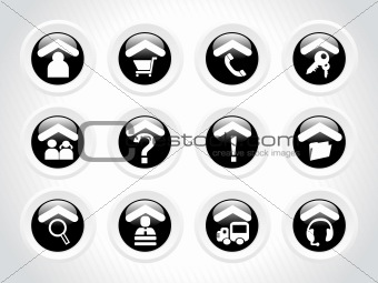 exclusive rounded black set of web 2.0 Icon