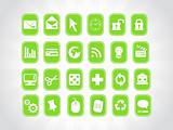exclusive series of web Icons in green