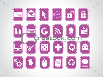 exclusive series of web Icons in purple