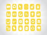 exclusive series of web Icons in yellow
