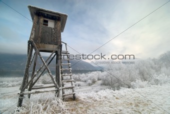 Wooden hunters tower