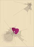 Heart in a web