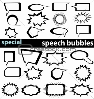 special speech bubbles collection