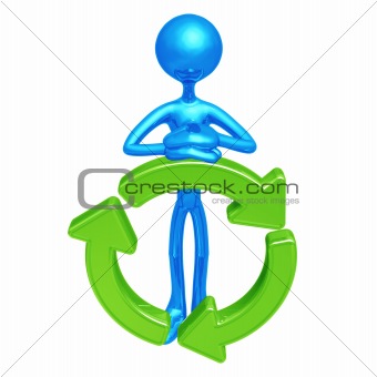 Standing With Recycle Symbol