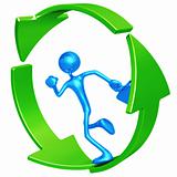Business Recycling Progress Runner
