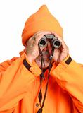 hunter with binoculars
