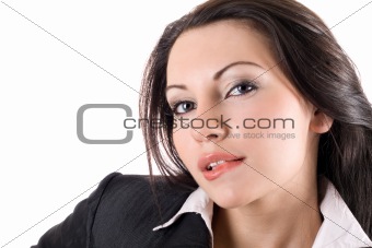 Portrait of the beauty young woman. Isolated