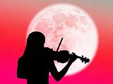 Violinist in the moon