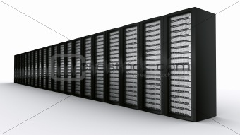 row of rack servers