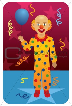 Profession series: Circus clown with balloon