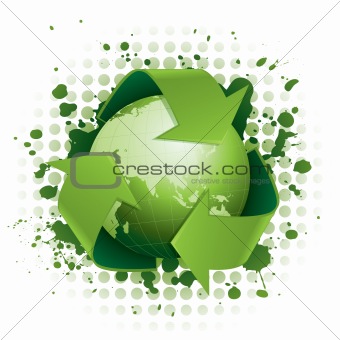 World recycling concept illustration