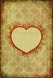Vintage wallpaper with floral heart  