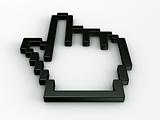 Hand mouse cursor in 3d