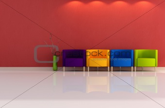 Colored armchair