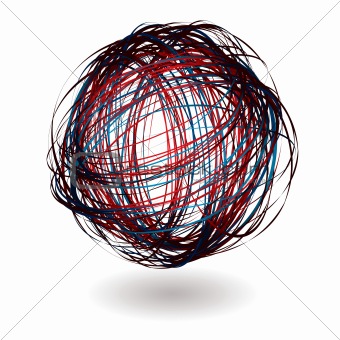 scribble red ball