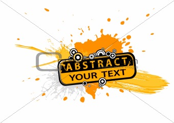 Abstract illustration with text. Vector