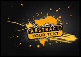 Abstract illustration with text. Vector