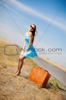 girl and suitcase