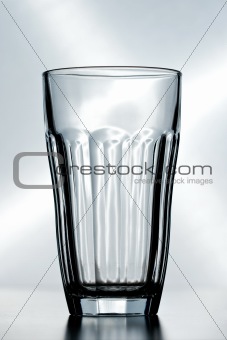 an empty crystal glass