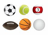 collection of sport balls