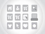 gray icons vector