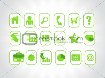 green vector icons