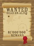 Wild west wanted poster