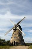Traditional dutch windmill in Latvia