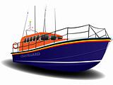 Orange and Blue Coastguard Lifeboat