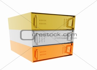 Gold Silver Bronze Server Rack Hosting