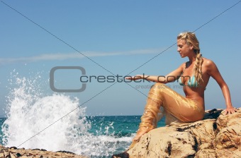 Blond mermaid