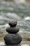 three zen stones