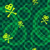 Green Emo seamless pattern with circles