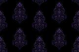 Seamless black damask pattern
