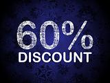 60% discount blue vector 