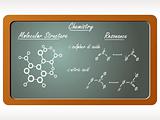 chalkboard in the chemistry class, illustration