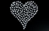 Diamond in heart shape