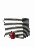 Pile of books and an apple