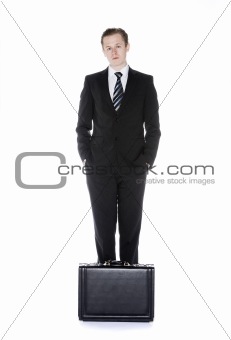 Young man with a briefcase
