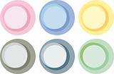 Abstract pastel color circle labels