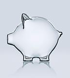 Piggy bank in glass