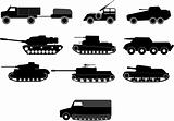 tanks and armored vehicles illustration