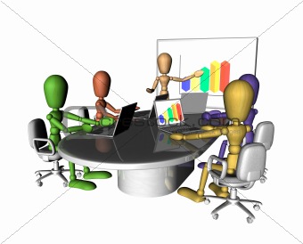 Business people meeting presentation