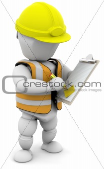 Person with clipboard